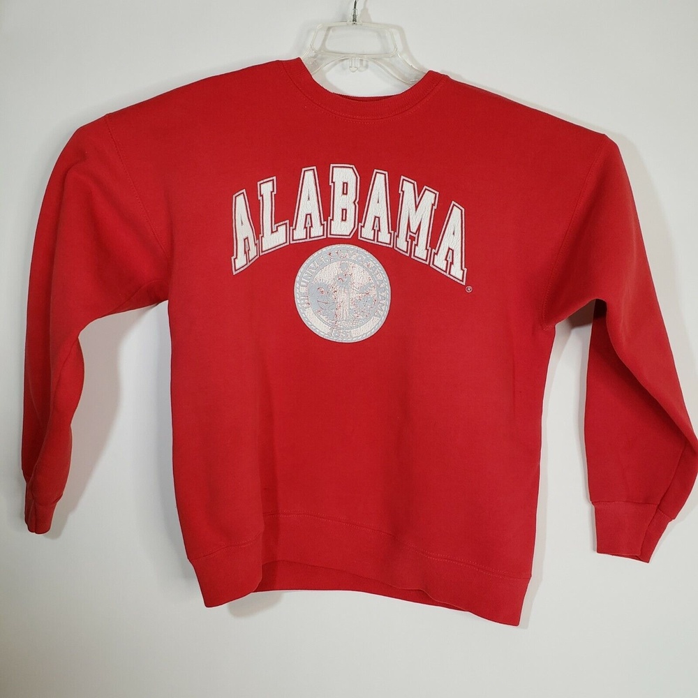 Vintage 1980s University of Alabama Seal Sweatshirt XL Distressed Made in USA